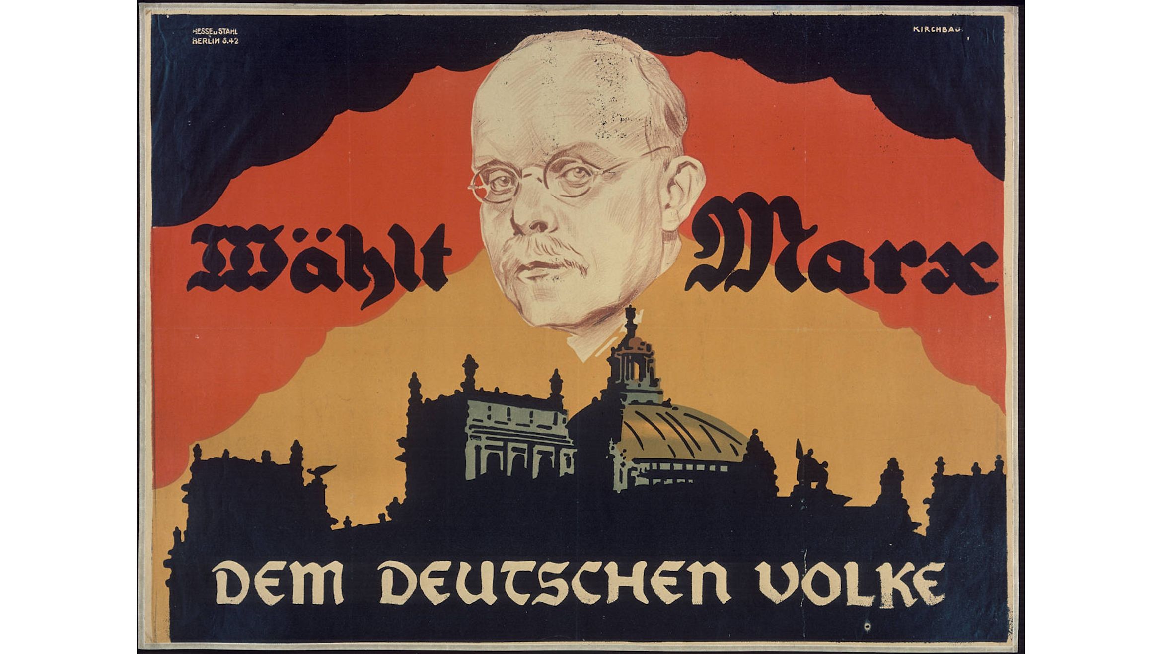 Poster in support of Wilhelm Marx, 1925. Source: bundestag.de