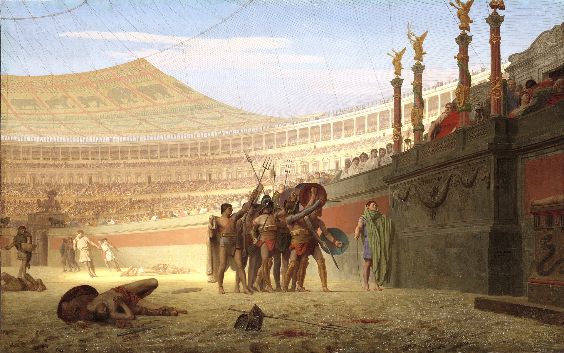Hail, Caesar, those who are about to die salute you. Jean-Léon Gérôme, 1859