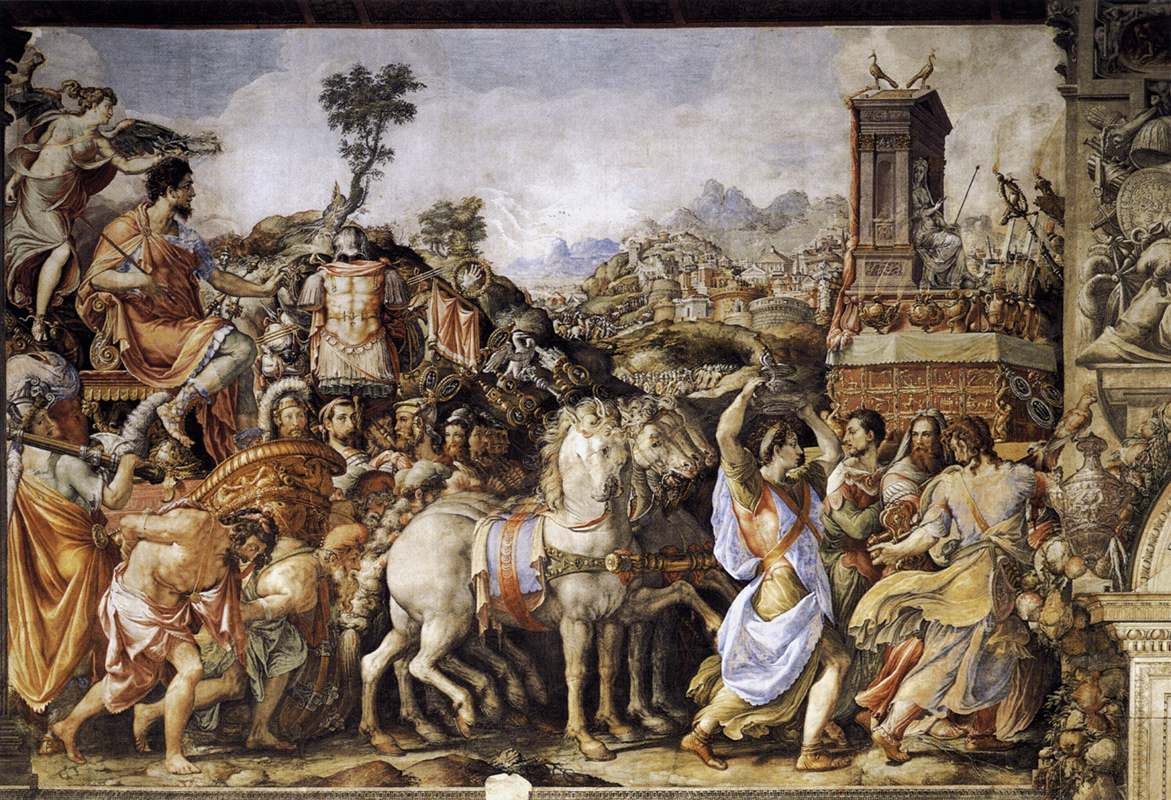 The Triumph of Furius Camillus. Francesco Salviati, 1545