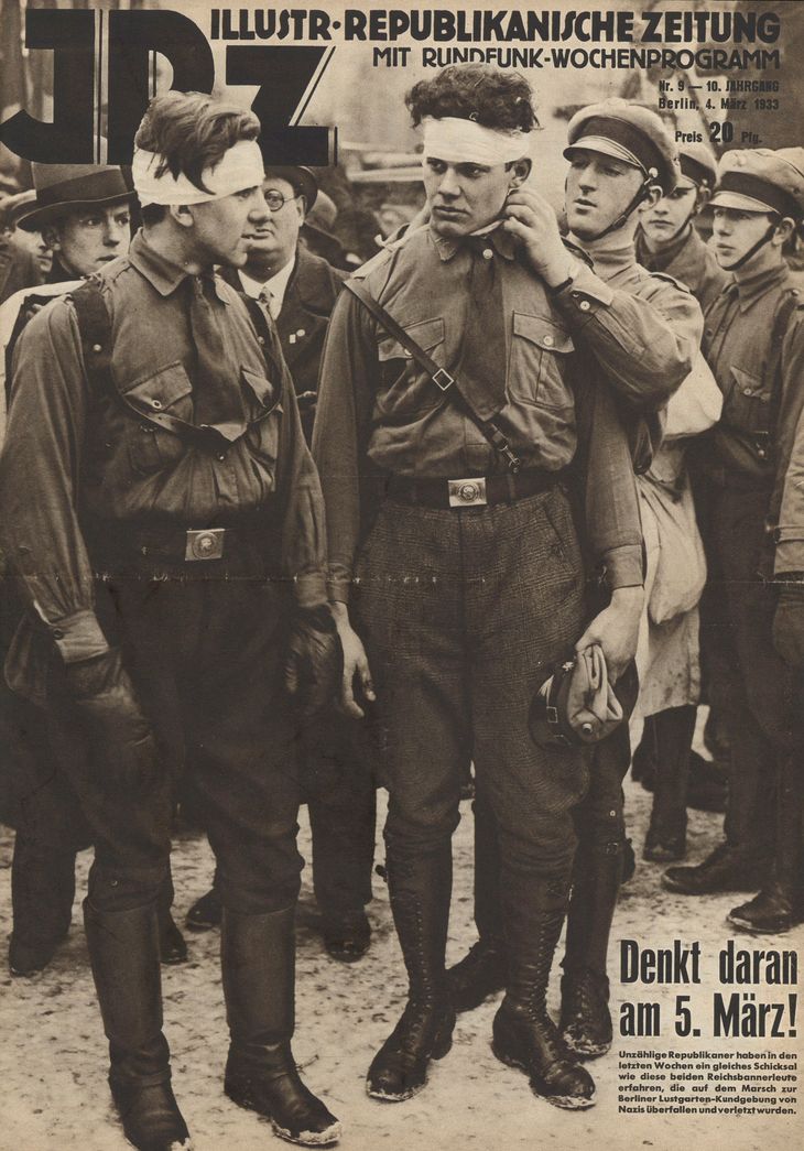 Members of the "Reichsbanner" after a clash with the Nazis, 1933. Source: reichsbanner-geschichte.de