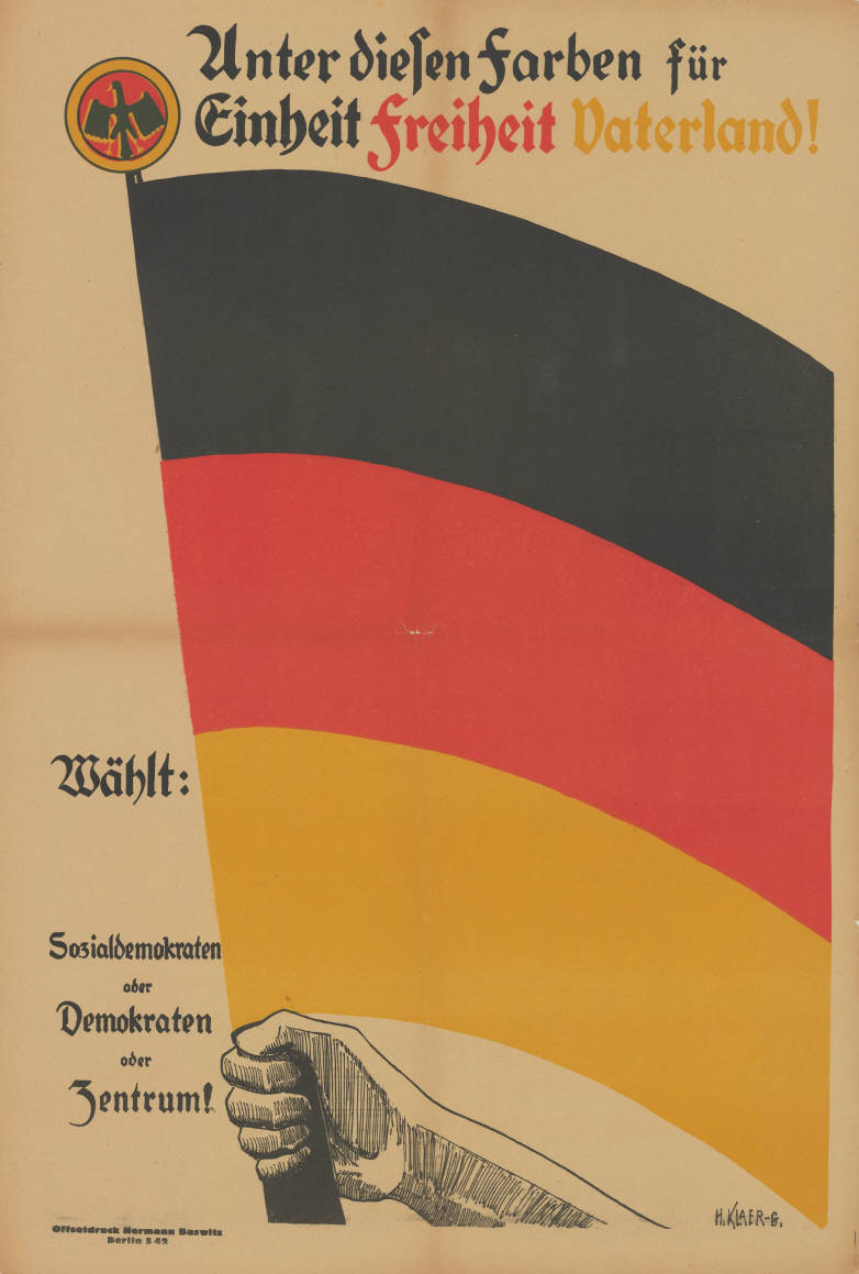 Poster of the "Weimar Coalition," 1924. Source: wahlplakate-archiv.de