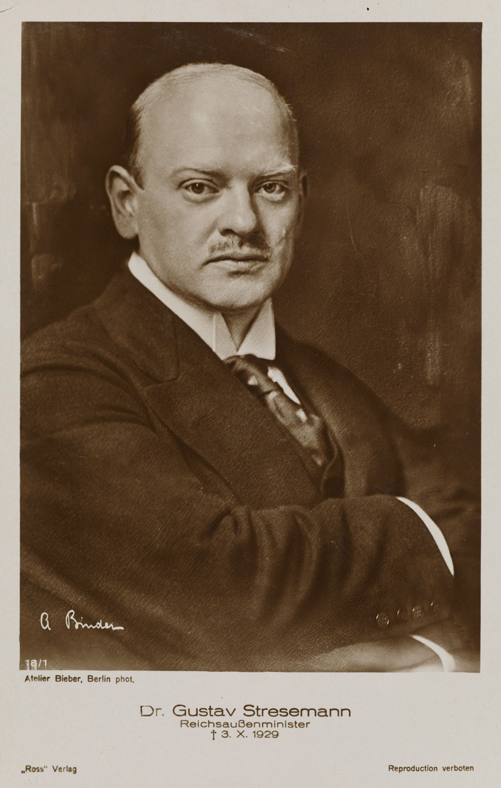 Gustav Stresemann, Chancellor in 1923, Foreign Minister from 1923 to 1929. Source: dhm.de/lemo