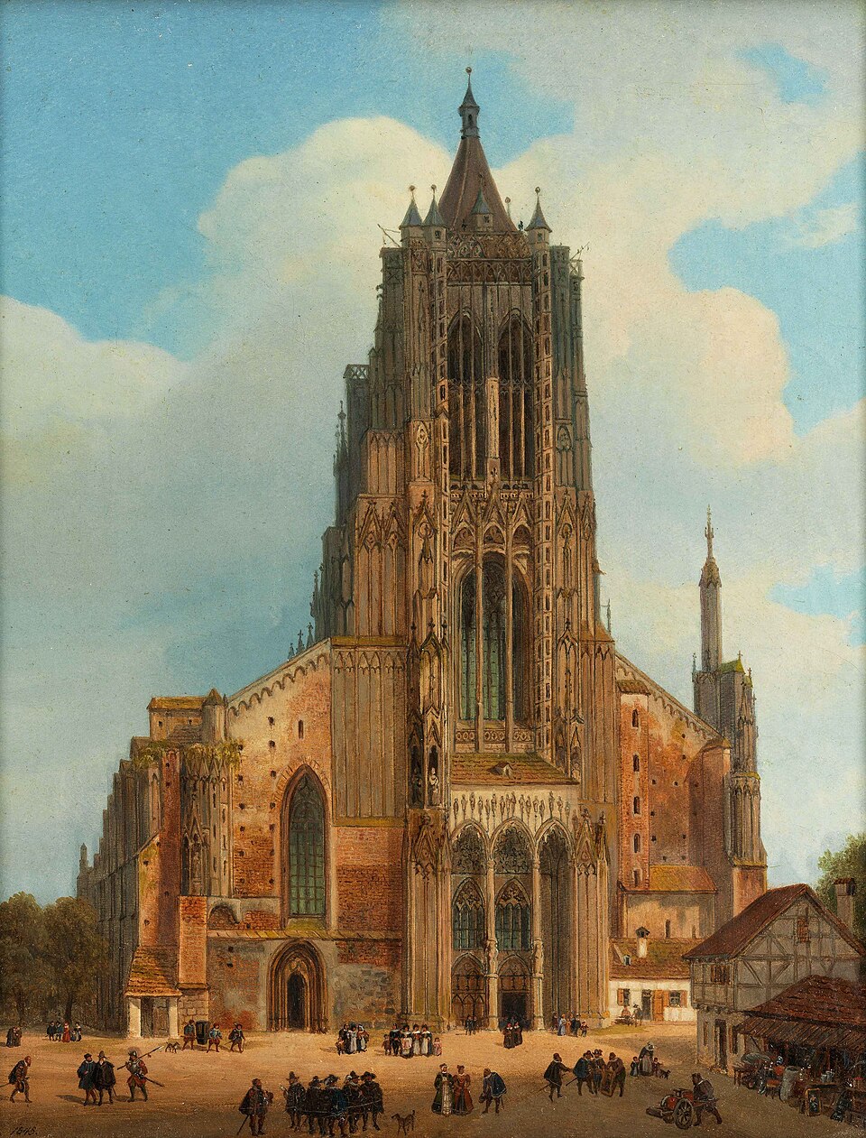 Ulm Cathedral in 1845