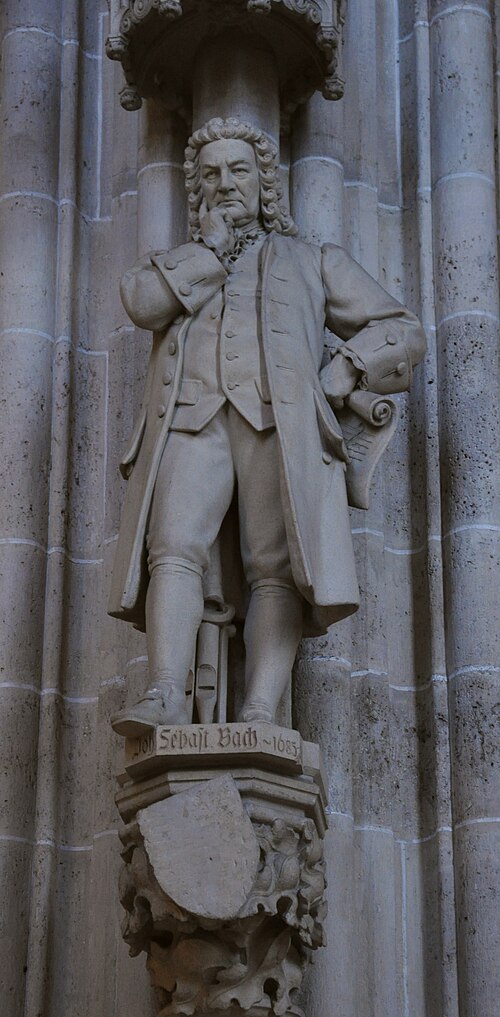 Statue of Johann Sebastian Bach in Ulm Cathedral
