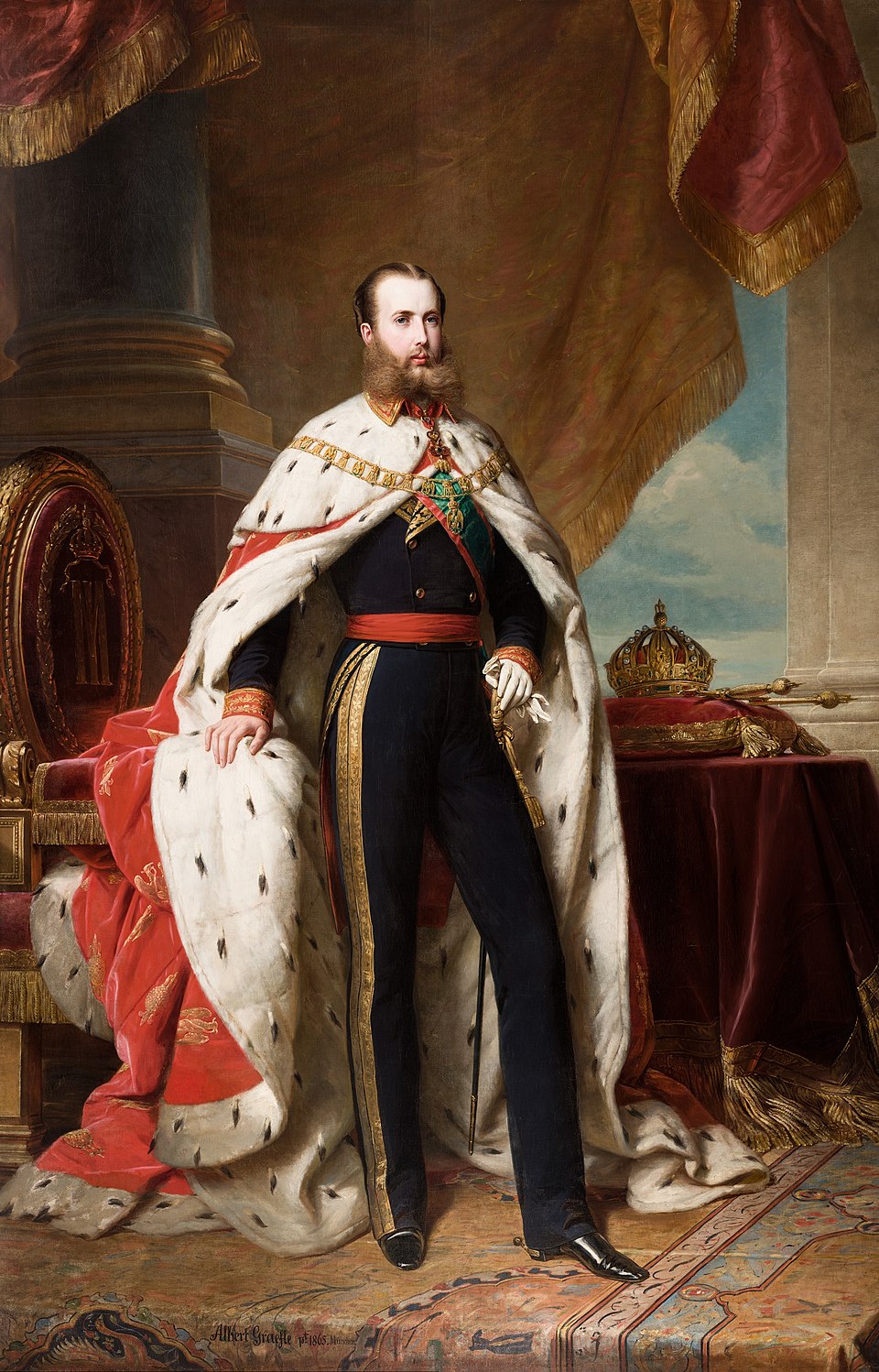 Maximilian I of Habsburg. Albert Graefle, 1865